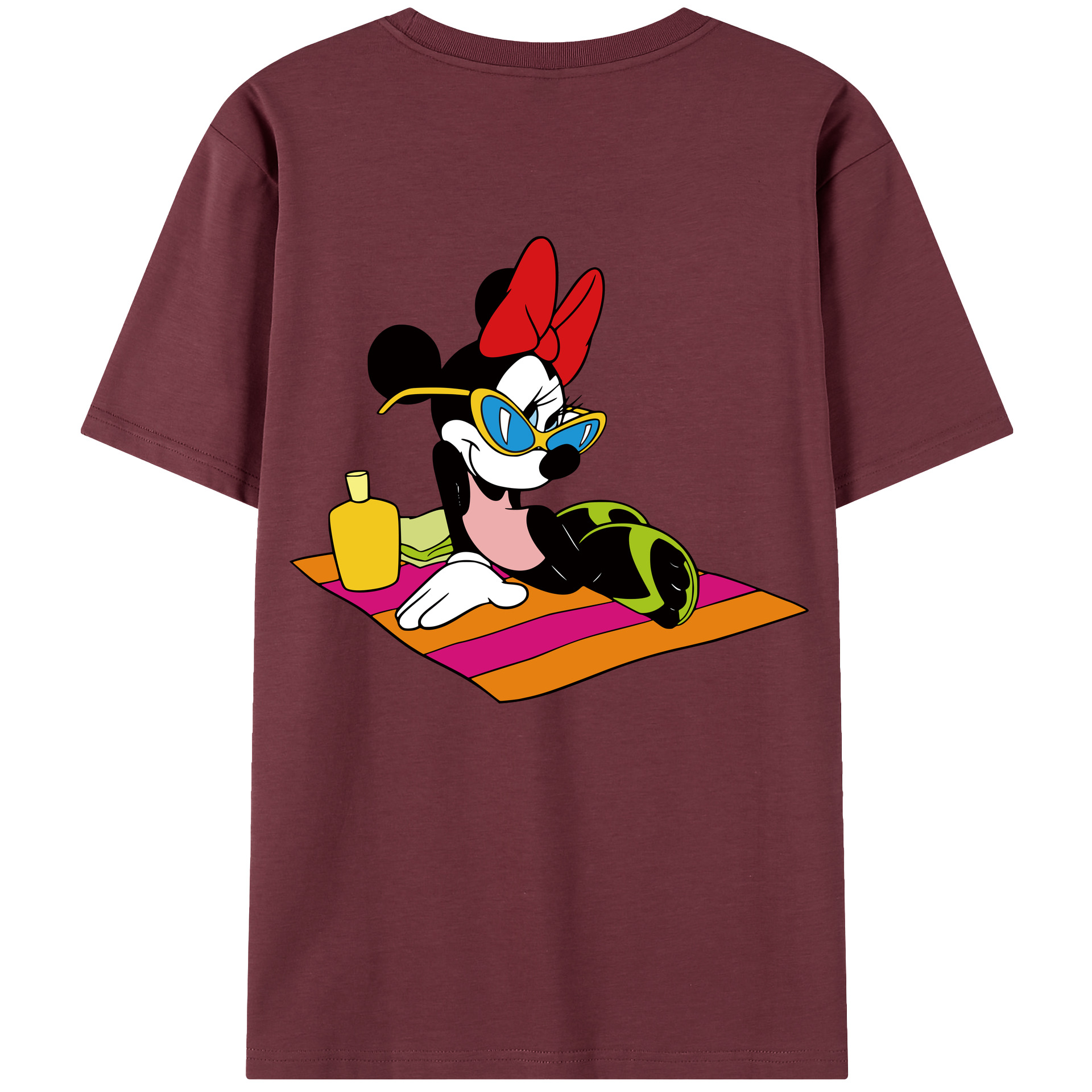 （画像用） ミッキーマウス Mickey Mouse 綿100％半袖Tシャツ（背面プリント）